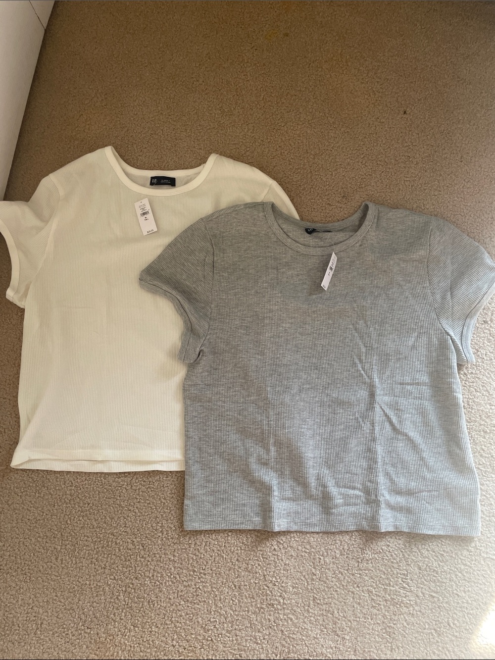 GAP Waffle Baby T-Shirts XL Tall - Lot of 2 NWT
